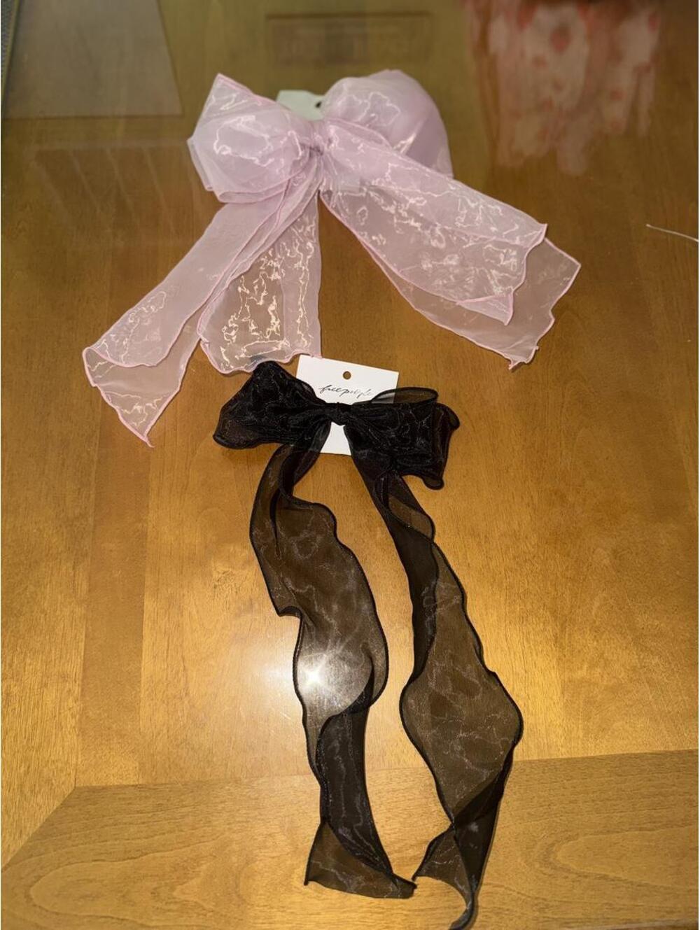 The Free People/urban outifferters sheer organza hair bows